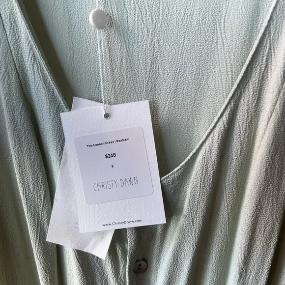 COPY - NWT Christy Dawn Lennon Midi Button Down Dress In Seafoam Green S…